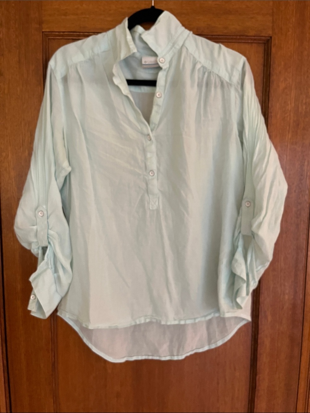 Columbia Mint Green Short-Sleeve Button Shirt